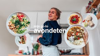 mijn goto gerechten voor avondeten 🍝🌱 vegan [upl. by Palmer]