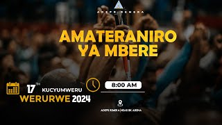 LIVE AMATERANIRO YA MBERE YO KU CYUMWERU  17032024  ADEPR REMERA [upl. by Tad]