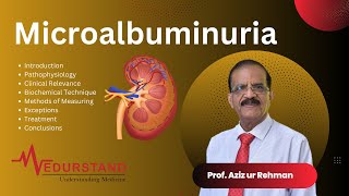 English Microalbuminuria  Understanding to Marker of Renal and CV Health  Medurstand by Prof Aziz [upl. by Elwee]