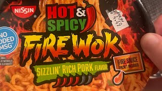 Nissin Hot amp Spicy Fire Wok Noodles [upl. by Tiga]