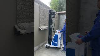 High efficiency plastering machine DERUTU wall smooth plaster spraying mortar [upl. by Isiahi694]