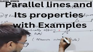 Parallel Lines And Its Properties Corresponding angles alternate angles etc With some Examples [upl. by Ecyak447]