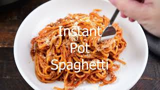 Instant Pot Spaghetti  UNBELIEVABLY Delicious [upl. by Roobbie]