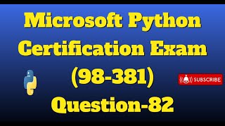 python certification exam Question82 [upl. by Cordalia]