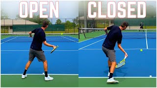 Open Stance vs Closed Stance  How Positioning Works on the Forehand [upl. by Eiramlatsyrc]