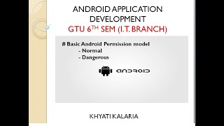 Android Basic Permission model  Normal  Dangerous [upl. by Adnama]