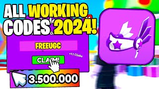 NEW ALL WORKING CODES FOR CLICK FOR UGC IN 2024 ROBLOX CLICK FOR UGC CODES [upl. by Gnous]