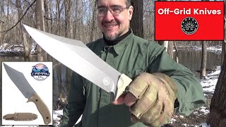 OffGrid Knives Caiman XXL 87 Knife Review  Beast Bowie [upl. by Leotie]