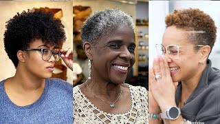 25 Flattering Natural Hairstyles For Black Women Over 50 With Short Hair  Wendy Styles [upl. by Ridinger699]