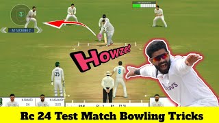 How to take wickets in real cricket 24 test match🔥  real cricket 24 mai wicket kaise le [upl. by Euginomod]