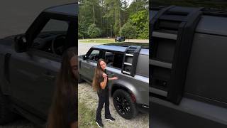 HOW TO OPEN ROOF SIDE LADDER IN DEFENDER 130 rangeroverinformation landrover shorts [upl. by Venuti]