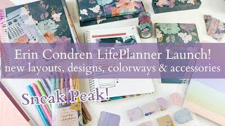 NEW Erin Condren 20242025 LifePlanner LAUNCH  Sneak Peak at the new designs layouts amp accessories [upl. by Shaffert]