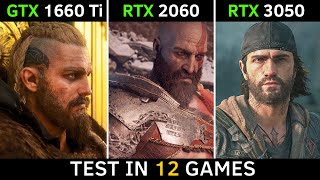 GTX 1660 Ti vs RTX 2060 vs RTX 3050  Test in 12 New Games  2022 [upl. by Georglana]