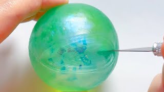 ASMR✨Cutting emerald green crystal tape ball丨Relax and relieve stress [upl. by Gnivre591]