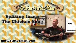 The Chicken Song  Spitting Image  Acoustic Guitar Lesson [upl. by Enalahs13]