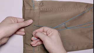 Learn how to shorten your pants while keeping the original hem [upl. by Yelraf970]