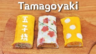 3 Tamagoyaki Recipes  How to Make Japanese Omelette【Yummy Shanny】 [upl. by Edylc]