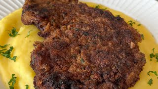 Receta de Milanesa de carne con puré de papa [upl. by Mehitable]