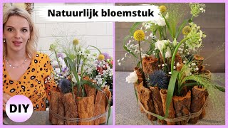 Hoe maak je dit NATUURLIJKE BLOEMSTUK 🌷☀️ DIY Cursus bloemschikken 90  Carlein Tukkers [upl. by Omor210]