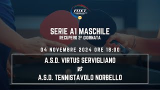 SERIE A1 M  ASD VIRTUS SERVIGLIANO vs ASD TENNISTAVOLO NORBELLO [upl. by Harrus]