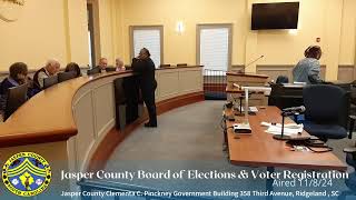 Jasper County Board of Elections and Voter Registration Canvass Hearing 11824 [upl. by Ahsakal]