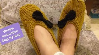 Cozy Slipper Socks  Beginner Knitting Pattern  Two needle flat socks Easy knit slippers socks [upl. by Eeralih]