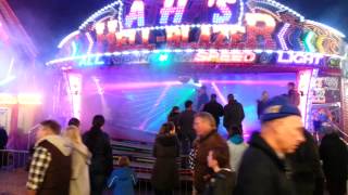 terry athas waltzer hull fair 2013 with super bright American dj vizibeam lights [upl. by Anailil]