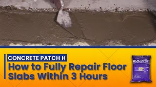 Concrete Patch H How to Repair a Damaged Concrete Slab WITHIN 3 HOURS [upl. by Ierna645]