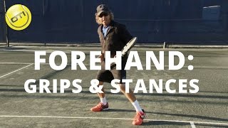 Tennis Tip Forehand Grips And Stances [upl. by Buine301]