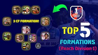 Top 5 Best Formation To Reach Division 1 eFootball 2024 Mobile  Custom Formation 🔥 [upl. by Tobe395]