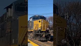 Logoless CSX ET44AH leads L11202 csx railroad railway railfanning shorts [upl. by Haland891]