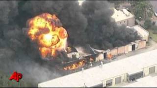 Raw Video Massive Fire at Australian Factory [upl. by Bright616]