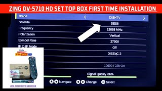 Zing DV5710 HD Set Top Box First Time Installation Setup कैसे करे 🔥 Zing Super FTA Box HD [upl. by Laicram866]