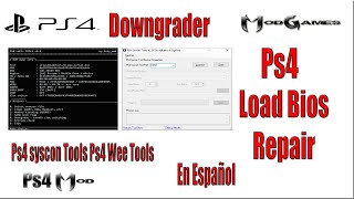 DOWNGRADER PS4WEETOOLS 1050 a 1001 REPARACION LOAD BIOS [upl. by Chrisman]