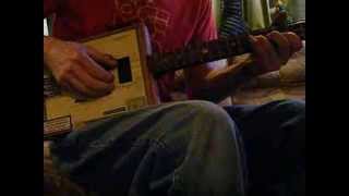 Centrefold  3 string cigar box guitar lesson [upl. by Eslud650]