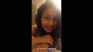 Neha Kakkar  Aaj jaane ki  Live Singing Song [upl. by Arbma588]