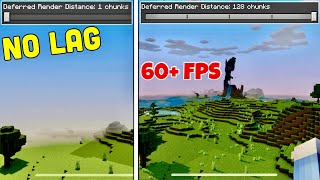 How To Increase amp Reduce Render Distance in Minecraft PE BOOST FPS Deferred Rendering NO PC [upl. by Okiruy116]