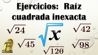 Ejercicios de simplificación de raíces inexactas [upl. by Aslehc192]