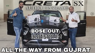 CRETA SX AUDIO UPGRADE BOSE OUT AUDISON IN ALL THE WAY FROM GUJRAT [upl. by Einej]