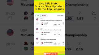 Live NFL Match Scores Stay Updated with the Top Leagues [upl. by Oruhtra]