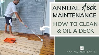 Deck Maintenance How To Oil A Wood Deck with Penofin Penetrating Oil Finish [upl. by Nnylylloh]