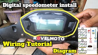 TUTORIAL  DIGITAL SPEEDOMETER INSTALL WIRING DIAGRAM  SUZUKI SMASH 115 [upl. by Gloriane618]