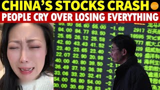 China’s Stocks Crash 2 Billion Foreign Capital Flee People Cry Over Losing Everything [upl. by Laforge512]