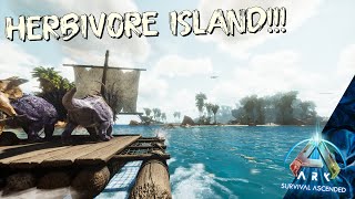 Traveling to Herbivore Island  ARK Survival Ascended Full Playthrough  Ep2 [upl. by Neehs287]