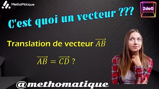 SecondeG14 Vecteurs Définition et vecteurs égaux VecteurTranslation [upl. by Ordisi]