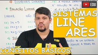 🔴 SISTEMAS  CONCEITOS BÁSICOS EQUAÇÃO LINEAR [upl. by Brighton]