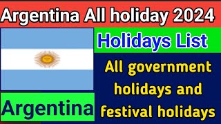 Argentina public holiday is 2024 [upl. by Tisha469]