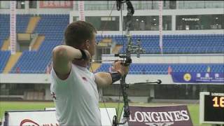 Vladimir Fedosov v Patrizio Hofer – compound mens bronze  Shanghai 2009 Archery World Cup S4 [upl. by Adnilreh]