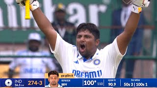 Sarfaraz Khan Century vs Newzealand in 1st Test Ind vs NZ at Bangaluru [upl. by Volin]