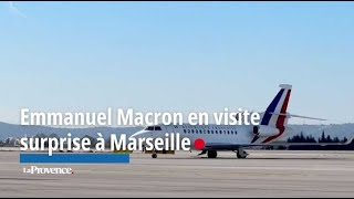 Emmanuel Macron en visite à Marseille [upl. by Atiuqehc600]